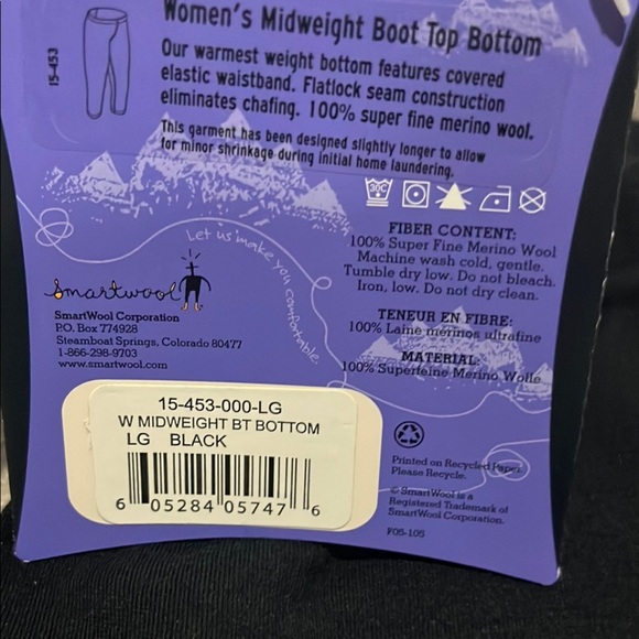 Women's Smartwool Pants (Black) PLEASE SEE DESCRIPTION - Picture 4 of 6